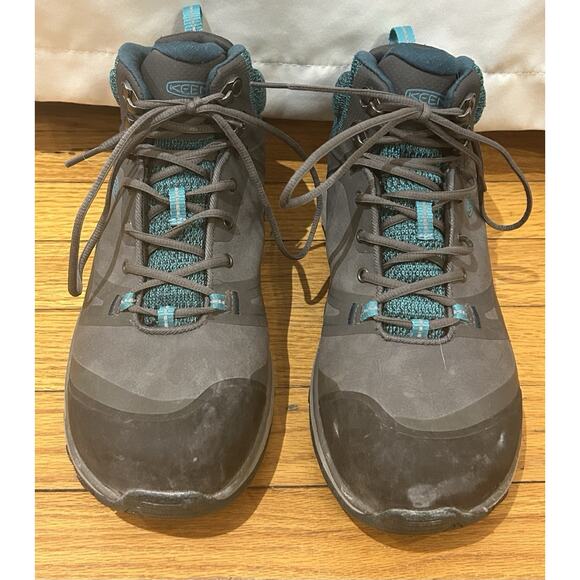 KEEN Women's Size 8.5W Gray & Teal Hiking Boots - Picture 1 of 7